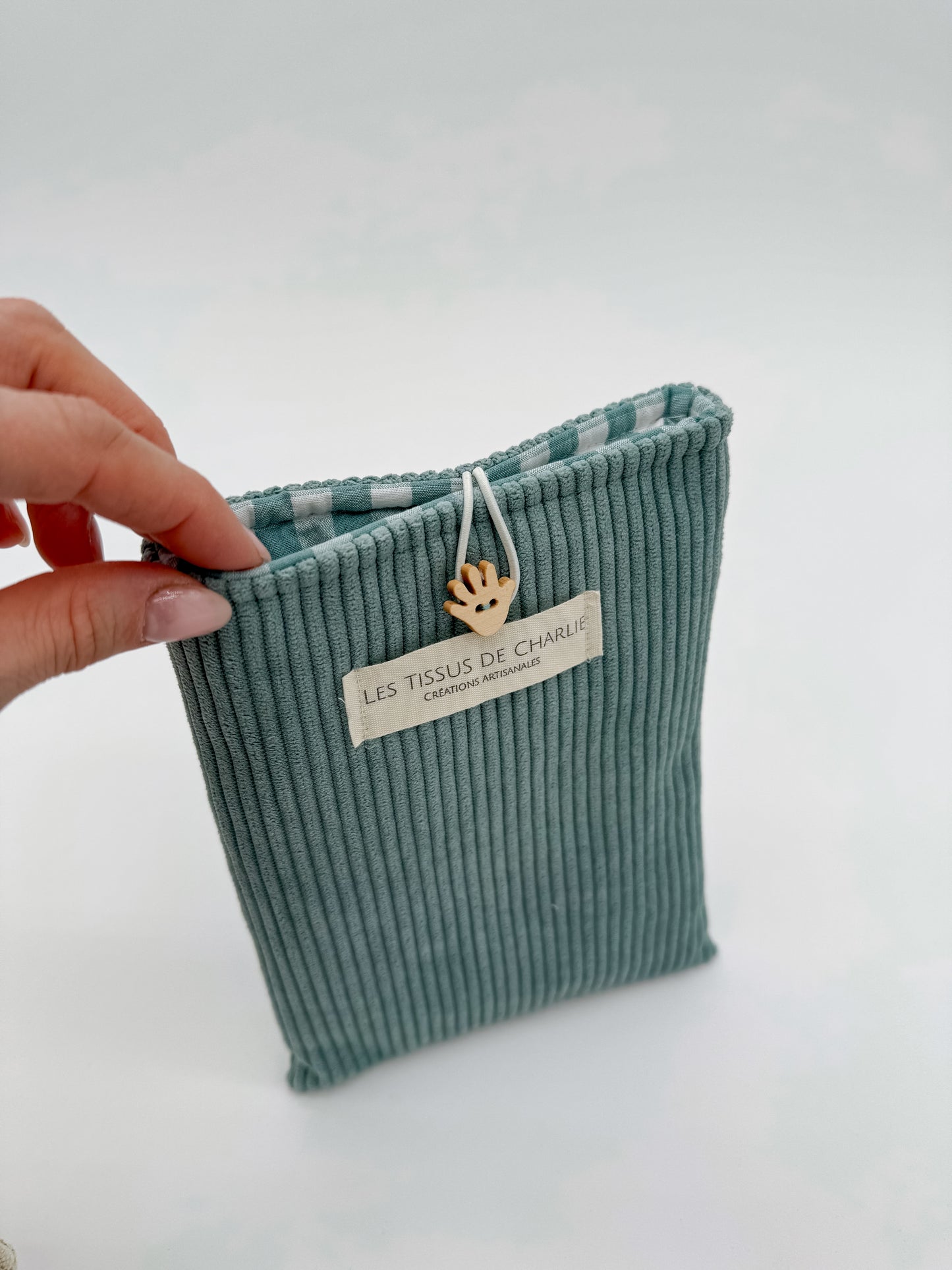 Housse bleue pour livre de poche
