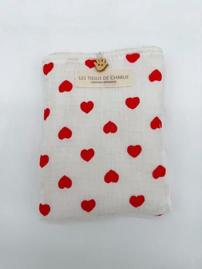 Housse coeur pour livre de poche