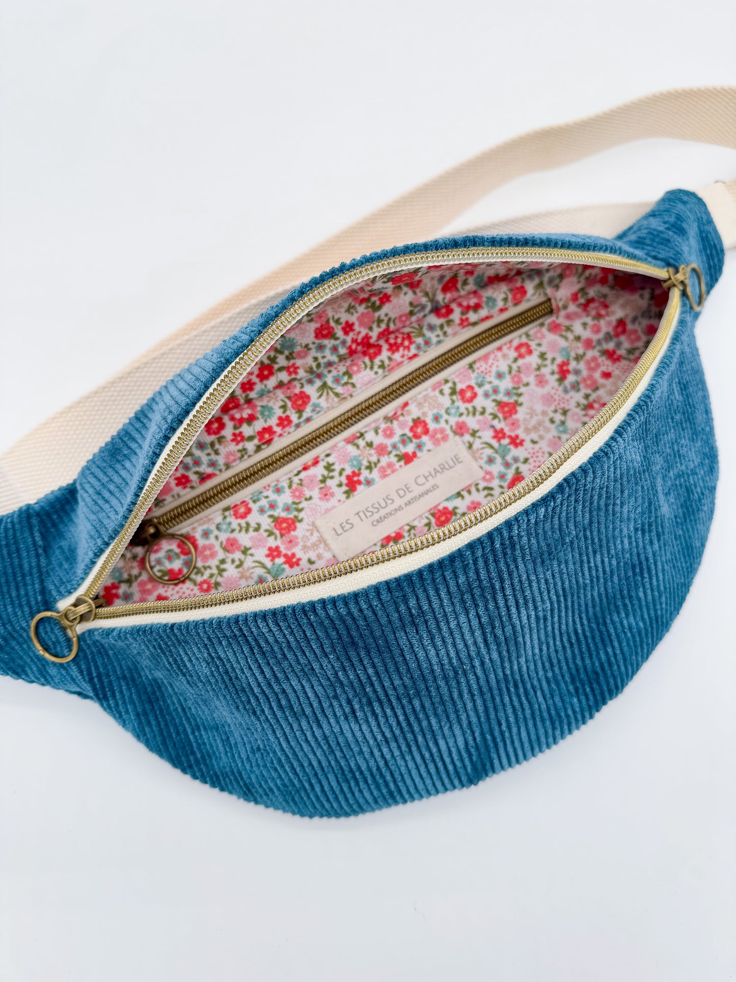 Sac banane bleu petrol