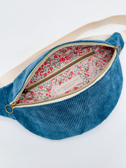 Sac banane bleu petrol