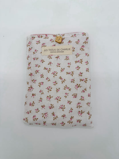 Housse fleurie pour livre de poche