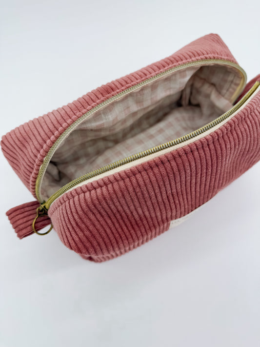 Trousse de maquillage vieux rose