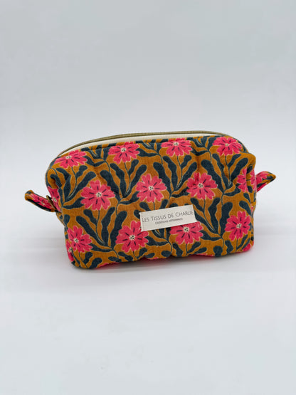 Trousse de maquillage fleurie