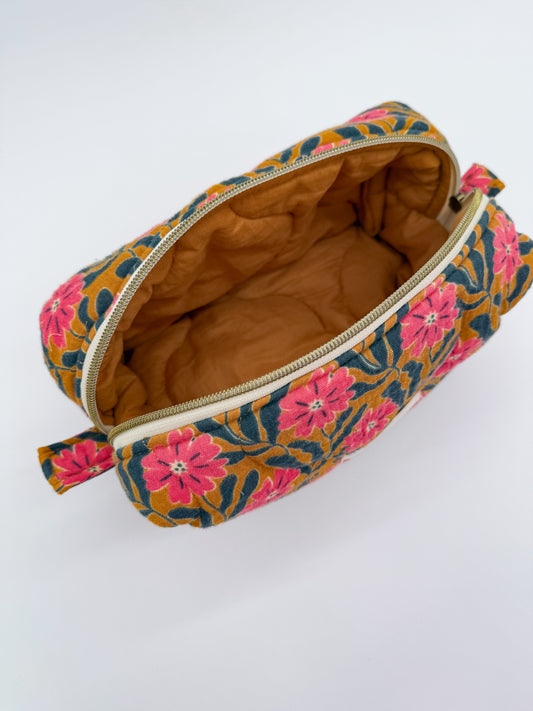 Trousse de maquillage fleurie